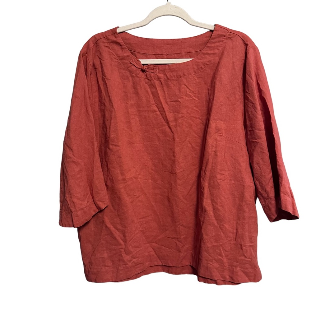 Minibee Cottagecore Cotton Linen Blouse Size Large